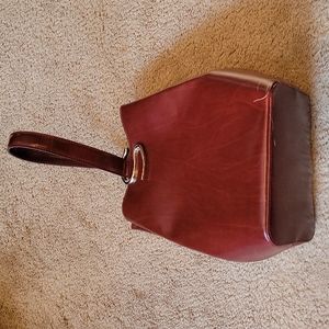 UNIQUE burgundy red 1 strap shoulder bag